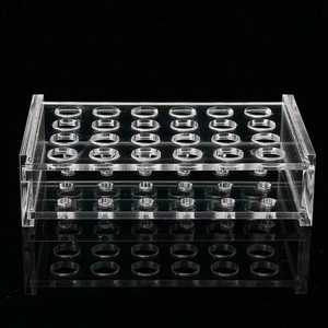 Étagère de <span class=keywords><strong>tube</strong></span> à essai en acrylique à une rangée - Product Image 4