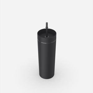 Vaso de Plástico de Doble Pared de 20oz 591ml con Tapa y Pajita, como Taza de Plástico para Beber Agua con Pajita - Product Image 2