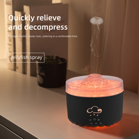 Diffuseur de parfum à flamme volcanique 3D 300 ml, brume froide ultrasonique, lumière LED 7 couleurs, alimentation USB, UV français