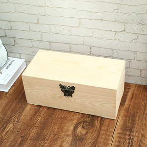 Caja de almacenamiento de madera de 29x14x12cm con bisagra de mariposa para organizar joyas, uso en escritorio - Product Image 2
