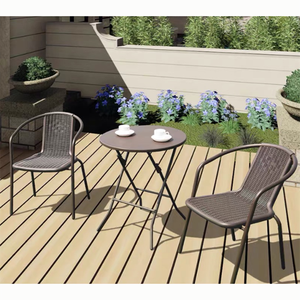 Youya-كرسي طاولة ورائد تجاري مع مظلة لغرفة خارجية, مجموعة حديقة 5 قطع للحديقة والفناء - Product Image 1