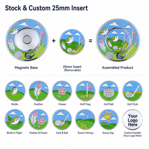 Marqueur de balle de golf magnétique créatif à double face de forme irrégulière pour les cadeaux de parcours de golf et de tournois - Product Image 5