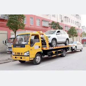 ISUZU 5 Toneladas Flatbed Rollback Wrecker Caminhão De Recuperação De Estrada Caminhão De Reboque para Venda no Senegal