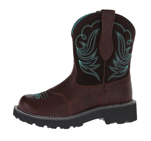 Bottes de cowboy brodées de qualité pour femmes, pour l'automne et l'hiver, en cuir mi-hautes avec doublure en fourrure - Product Image 6