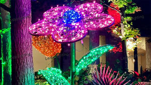 Luces Decorativas con Forma de Flor de Loto, Luces LED de Navidad al por Mayor, <span class=keywords><strong>Luz</strong></span> con Motivo Floral 3D, Decoración Navideña para Exteriores - Product Image 4