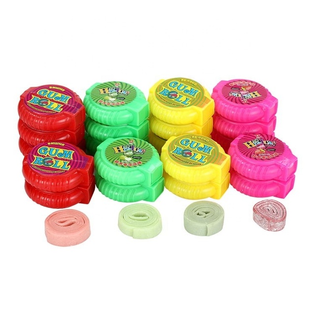Halal Custom Big Size Fruity Chewing Bubble Gum Roll Bulk Box Packaging Manufacturer