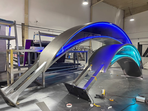 Miroir multi-couches coloré Abyss avec lettres lumineuses LED, panneau d'affichage paysager, tunnel miroir, <span class=keywords><strong>porte</strong></span> transformateur, bureaux, magasins - Product Image 6