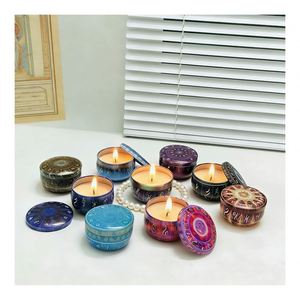 Collection de bougies en boîte métallique de luxe – Mélange de parfums naturels – Promotion de détail – Sélection de fêtes - Product Image 2
