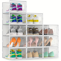 Boîte de rangement pour chaussures de haute qualité, sans installation, transparente, pliable, armoire à chaussures multicouche, étagère à chaussures en plastique