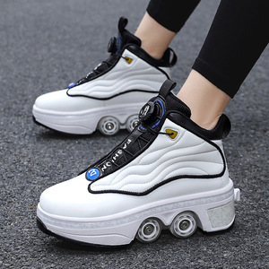 Roller Shoes Double Row Wheels EVA Material Flashing Feature For Kids And Students - Product Image 2