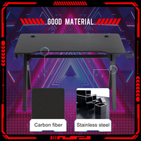 Table de jeu personnalisée avec éclairage RGB, grande table de jeu pour ordinateur, ensemble table et chaise pour bureau, avec LED, échantillon gratuit