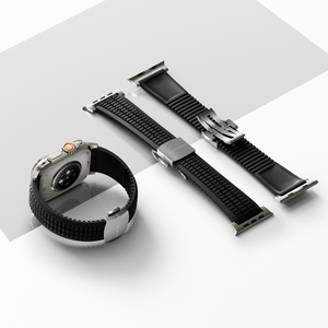 Nueva <span class=keywords><strong>Correa</strong></span> Deportiva de Fluororubber SEURE, Mismo Estilo para <span class=keywords><strong>Apple</strong></span> <span class=keywords><strong>Watch</strong></span>, <span class=keywords><strong>Correa</strong></span> de Goma de 44, 45, 46, 49 mm para iWatch Series Ultra/11/10/9/8/SE - Product Image 2