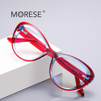 MORESE 2173 Monturas de Gafas Ópticas de Diseño para Mujer, Estilo Inglés, Anti-Luz Azul, Montura Completa, Estilo Informático, Uso Diario, Venta al Por Mayor