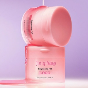 Wholesale <b>Plastic</b> Skincare Facial Makeup Cleansing Toner Pad Cosmetic <b>Jar</b> with Screw Top Cap and Tweezer - Product Image 2