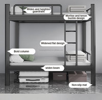 Lit Superposé Double Métallique, Prix Direct Usine, Facile à Monter, Meuble Pliable pour Internats, Utilisation en Chambre