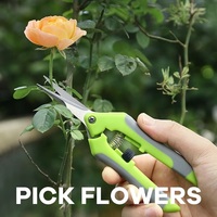 Roestvrijstalen handmatige veiligheidsschaar voor tuinieren, fruitplukken, druiven, citrus, snoeien, groenten, bloemen, met puntige punt, 20 mm