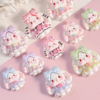 Accessoires en résine DIY Lapin à longues oreilles de dessin animé, pour coques de téléphone en gel crème, pinces à cheveux, porte-clés et ornements, technique d'émail coulant, Yiwu