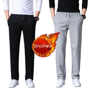 Hot Sell New Fall Winter Thick Fleece Solid Sweat Pants <b>Drawstring</b> Casual Jogging <b>Trousers</b> for Men With Wholesale Price - Product Image 1