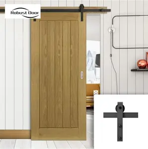 Robuste Tür Home Interieur Scheunentore Design Schiebetür aus Holz furnier für Badezimmer