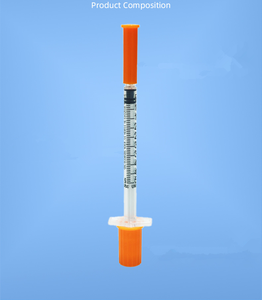 <span class=keywords><strong>Seringue</strong></span> à insuline stérile jetable en plastique pour usage vétérinaire, 40-U 100-U 1ml 8mm 31g, avec aiguille de sécurité indolore <span class=keywords><strong>montée</strong></span> - Product Image 2