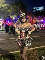 Combinaisons et combishorts de cosplay de clown pour femmes grandes tailles, costumes de films et de séries télévisées, vêtements de scène et de danse, tenues sexy pour Halloween AL085-W