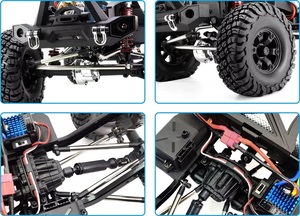 RGT EX86181 Crusher 1/10 RC Rock Crawler 4WD Off-Road Truck Véhicule <span class=keywords><strong>Électrique</strong></span> Tout-Terrain Modèle Professionnel de Niveau Hobby - Product Image 6