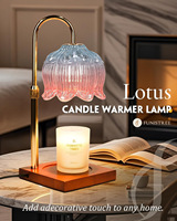 Lampe à cire fondue rétro en marbre, chauffe-bougie aromatique sans fumée à intensité variable, veilleuse décorative style Ins, cadeau
