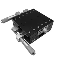 Plataforma de Posicionamiento Manual de Alta Precisión WM 60*60mm con Guías de Rodillos Cruzados en Eje XY para Bloques de Guía Lineal de Laboratorio