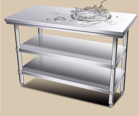 Cuisine industrielle au design moderne Table de travail en acier inoxydable Vente en gros pour hôtels, restaurants, cantines Cuisines commerciales