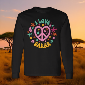 T-shirt promozionale a maniche lunghe I Love Dakar Premium - Product Image 3