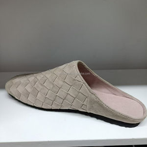 Luxe Hommes Agneau Daim Nuage Pantoufles En Cuir Véritable En Plein Air Voyage Pantoufle Tressé Homme Relax Mocassins Avec Sac D'emballage - Product Image 6