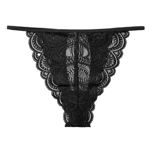 <span class=keywords><strong>Perizoma</strong></span> <span class=keywords><strong>rosso</strong></span> <span class=keywords><strong>sexy</strong></span> a vita media in maglia tinta unita con finiture in pizzo, in spandex/nylon, intimo confortevole da donna per uso quotidiano - Product Image 4
