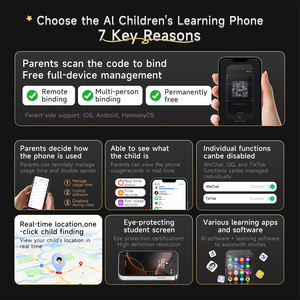 Teléfono Móvil Educativo para Niños JXD AI, Android 8.1, 4G, Pantalla de 3.4 Pulgadas, Batería de 1500-1999 mAh, Cámaras Duales Delanteras/Traseras HD, Control Remoto por Aplicación - Product Image 2