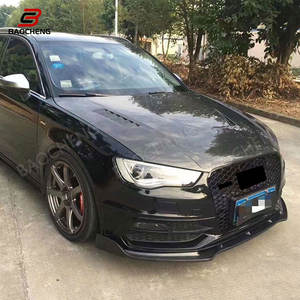 กันชนหน้าสำหรับรถ <span class=keywords><strong>Audi</strong></span> <span class=keywords><strong>A3</strong></span> S3 <span class=keywords><strong>Sline</strong></span> 2017 <span class=keywords><strong>2018</strong></span> 2019ตัวกระจายขอบขอบกันชนคาร์บอนแท้สไตล์ RS - Product Image 4