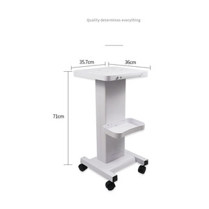 Chariot de salon en acier inoxydable, chariot pivotant à 360 degrés, chariot portable pour la beauté et la coiffure, chariot de maquillage moderne - Product Image 4