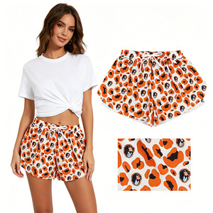 En stock: Shorts de yoga de verano con estampado de leopardo para mujer, ropa deportiva de moda al por mayor, ropa a juego para mamá e hija, ropa de boutique. - Product Image 3