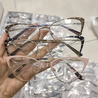 Lunettes de vue pour femmes en métal laminé diamanté MQ5529A, montures optiques personnalisables avec logo, vente en gros