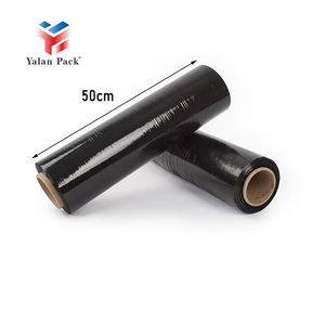 Yalanpack, película elástica antiestática de fundición impermeable LLDPE negro de alto rendimiento, Rollo Jumbo con ventilación suave, embalaje de núcleo extendido - Product Image 2