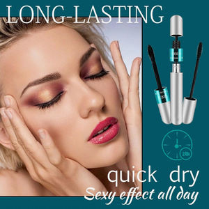 Vibely <span class=keywords><strong>Mascara</strong></span> 5x plus long imperméable 2 en 1 4D fibre de soie Lash <span class=keywords><strong>Mascara</strong></span> longue durée allonger Extra Volume cils <span class=keywords><strong>Mascara</strong></span> maquillage - Product Image 2