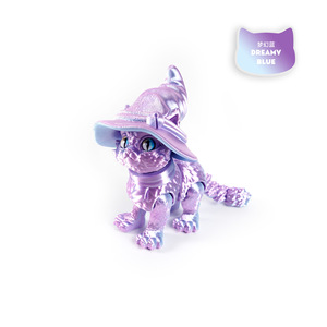 Statue de chaton avec chapeau magique imprimée en 3D 2026, en PLA, jouets unisexes pour les 7-12 mois, artisanat tendance et figurines créatives - Product Image 6
