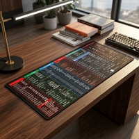 Tapis de souris de jeu personnalisé grand format pour bureau, en caoutchouc, anti-rayures, en stock, avec raccourcis Ctrl Word Excel
