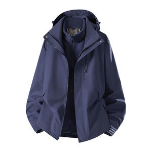 เสื้อกันฝนแบบสามในหนึ่ง สองชิ้น สำหรับกิจกรรมกลางแจ้ง กันลม กันน้ำ ใส่สบายและอบอุ่น เหมาะสำหรับฤดูใบไม้ร่วงและฤดูหนาว ทั้งผู้ชายและผู้หญิง - Product Image 1