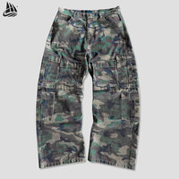 Pantalon Cargo Convertible Vintage Délavé Personnalisé Camouflage Streetwear Ripstop Détachable Fabricant