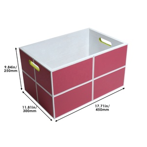 Arcae Librorum Reponendae Armaria Reponenda Libere Combinabiles Designatio Simplex Caja de Almacenamiento de Madera - Product Image 2