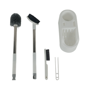 מברשת אסלה איכותית עם זיפי PET לניקוי יעיל של חדרי אמבטיה, מברשת ניקוי אסלה עם ידית פלדה, סט מברשות אסלה עמידות - Product Image 2