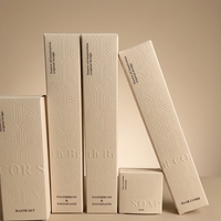 Scatola di Cartone Pieghevole Personalizzata per Confezioni di Detergenti Viso, Dentifricio, Spazzolini e Prodotti Skincare, in Cartone Riciclabile con Logo Goffrato e Rivestimento UV