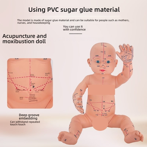 Modelo de simulación de acupuntura de PVC para bebés y niños, muñeca de entrenamiento de masaje pediátrico de acupuntura General para ciencia médica - Product Image 2
