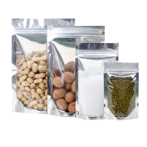 Custom Packaging Pouch Full Print Mini Vacuum Seal Stand up Window Ziplock Red White Clear Plastic Bag for Beef Jerky - Product Image 3