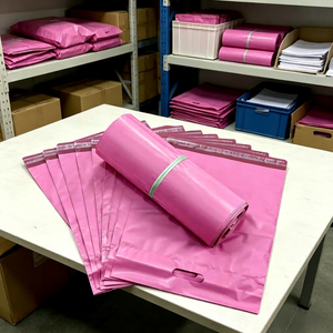 Matte Poly Kraft Paper Mailers Integrated Handle Wholesale Custom Size Color Logo Print Ready Stock Low MOQ Carton Secure - Product Image 1