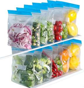 ถุงแช่แข็งแบบใช้ซ้ำได้ขนาดแกลลอน ปลอดภัยสำหรับเครื่องล้างจานและไมโครเวฟ ปราศจากสาร BPA ป้องกันการรั่วซึม ภาชนะเก็บอาหารทันสมัย PET สำหรับเตรียมอาหารและเก็บในตู้เย็น - Product Image 1